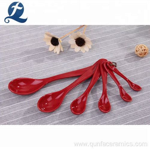 Wholesale Ceramic Coffee Soup Spoon With Logo Print